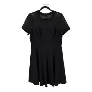 Focus by Shani dress fit and flare crepe black size 10
